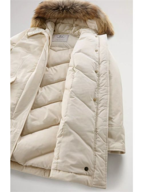LUXURY ARCTIC RACCOON PARKA WOOLRICH | CFWWOU0652FRUT31288743 MILKY CREAM